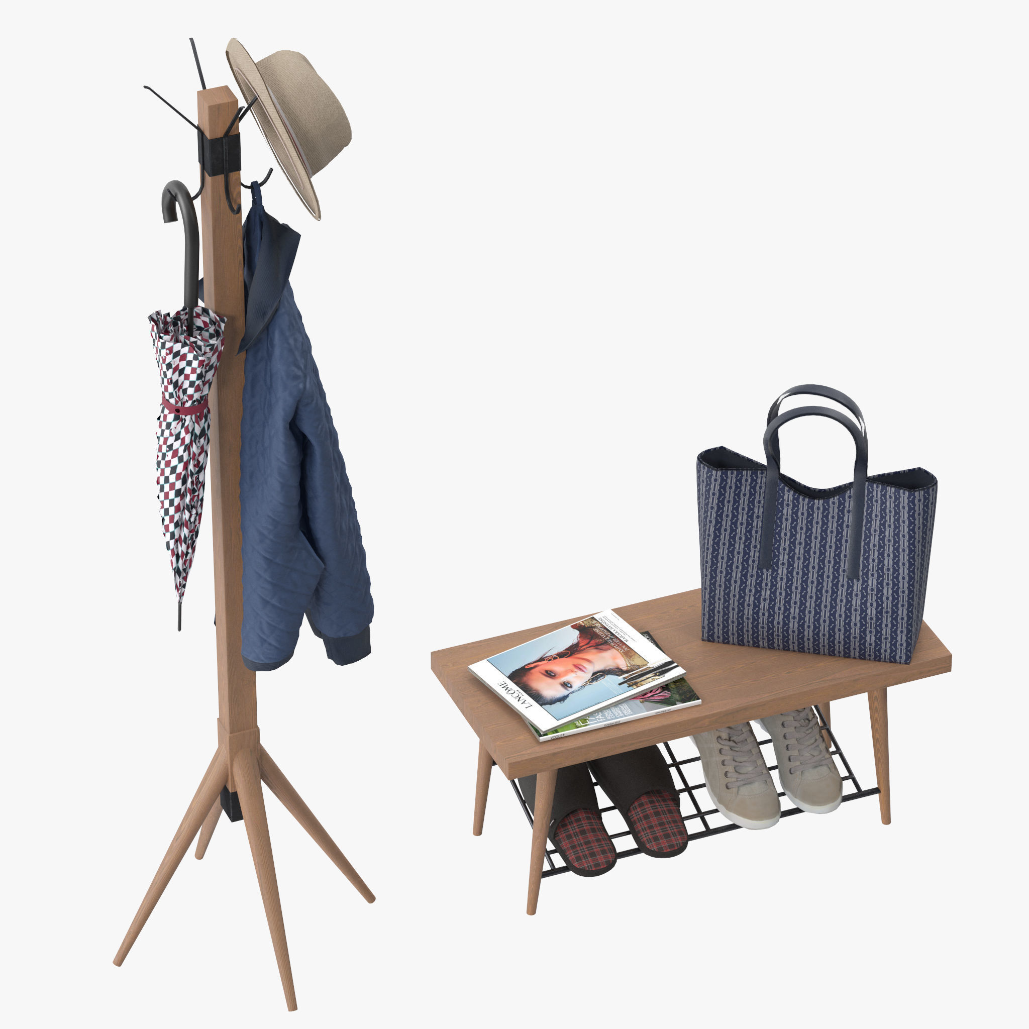 Lucy Coat Rack 3D model_3