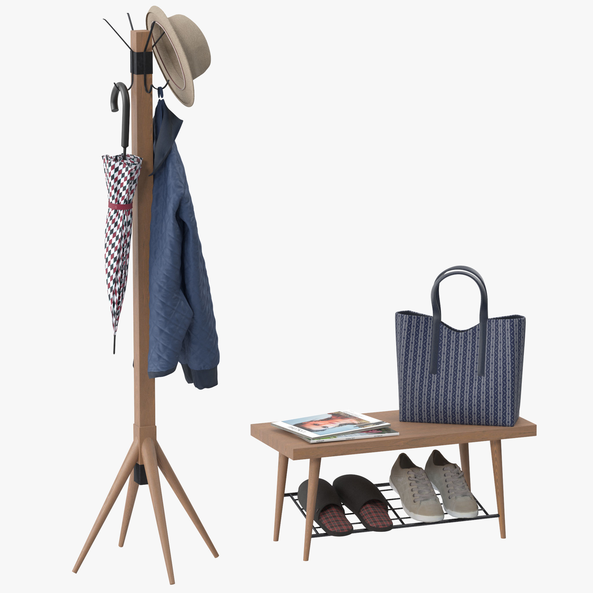 Lucy Coat Rack 3D model_1