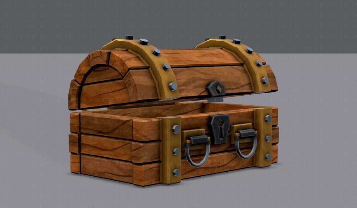 Chest V02 Low-poly 3D model_3