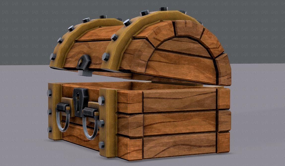 Chest V02 Low-poly 3D model_18