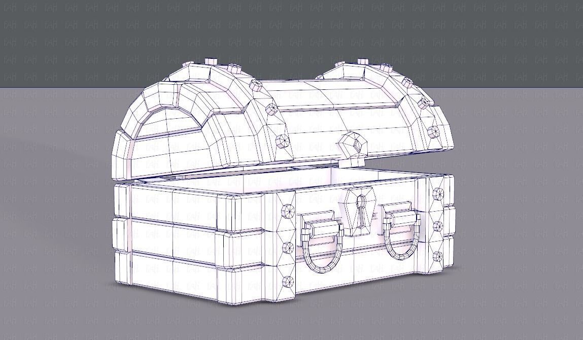 Chest V02 Low-poly 3D model_11
