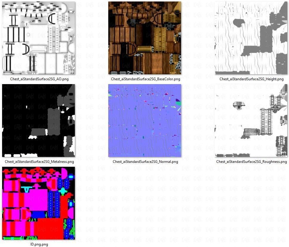 Chest V02 Low-poly 3D model_39