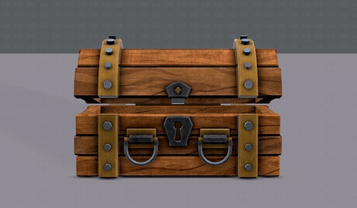 Chest V02 Low-poly 3D model_2