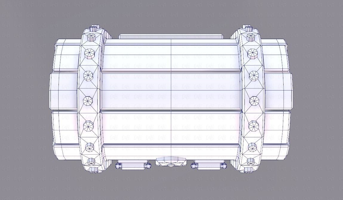 Chest V02 Low-poly 3D model_25