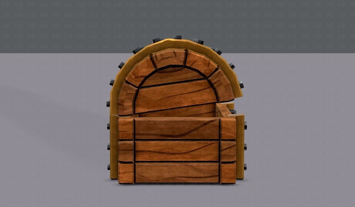 Chest V02 Low-poly 3D model_4