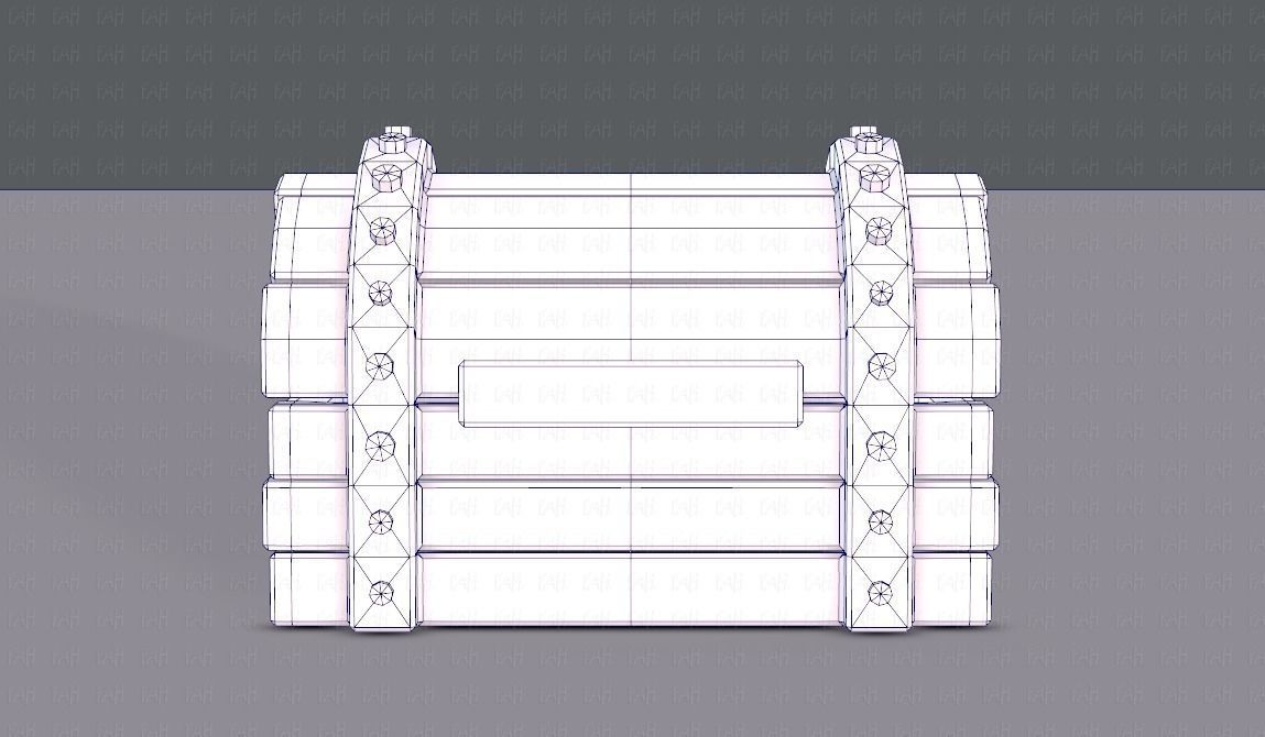 Chest V02 Low-poly 3D model_15