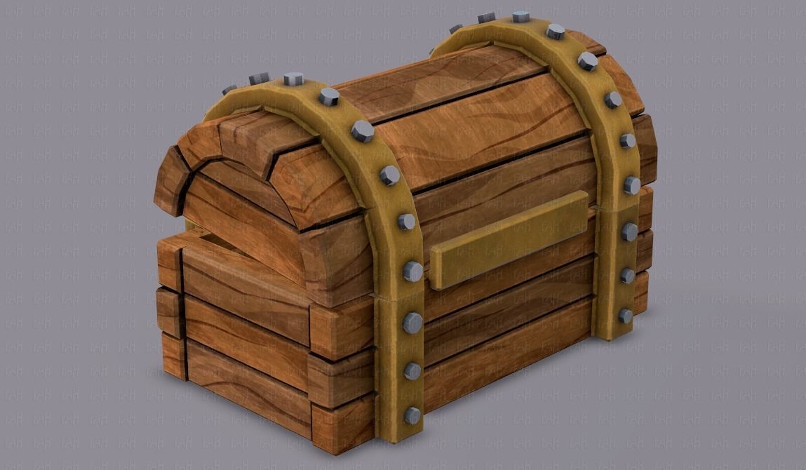 Chest V02 Low-poly 3D model_20