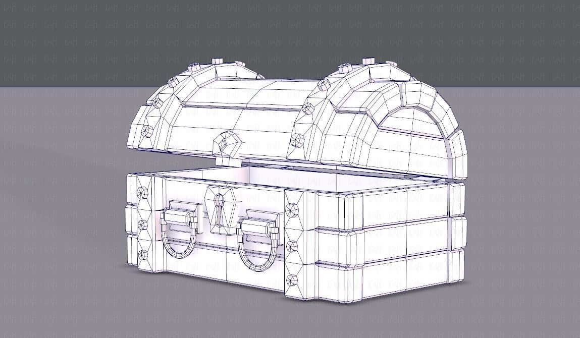 Chest V02 Low-poly 3D model_17