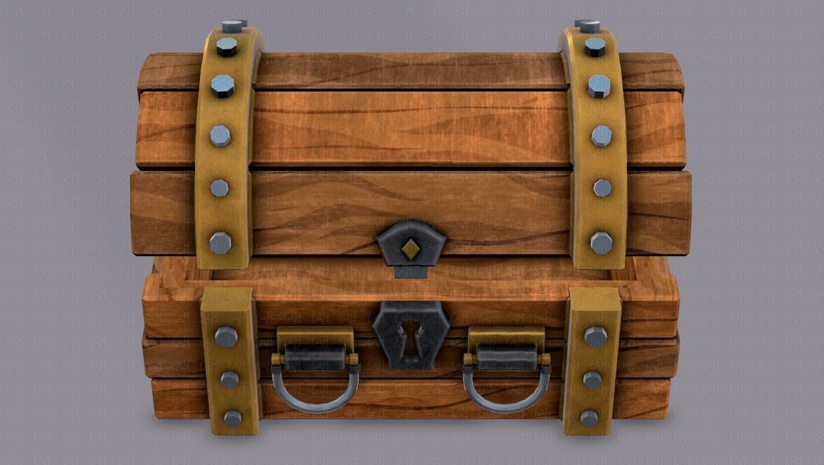 Chest V02 Low-poly 3D model_26