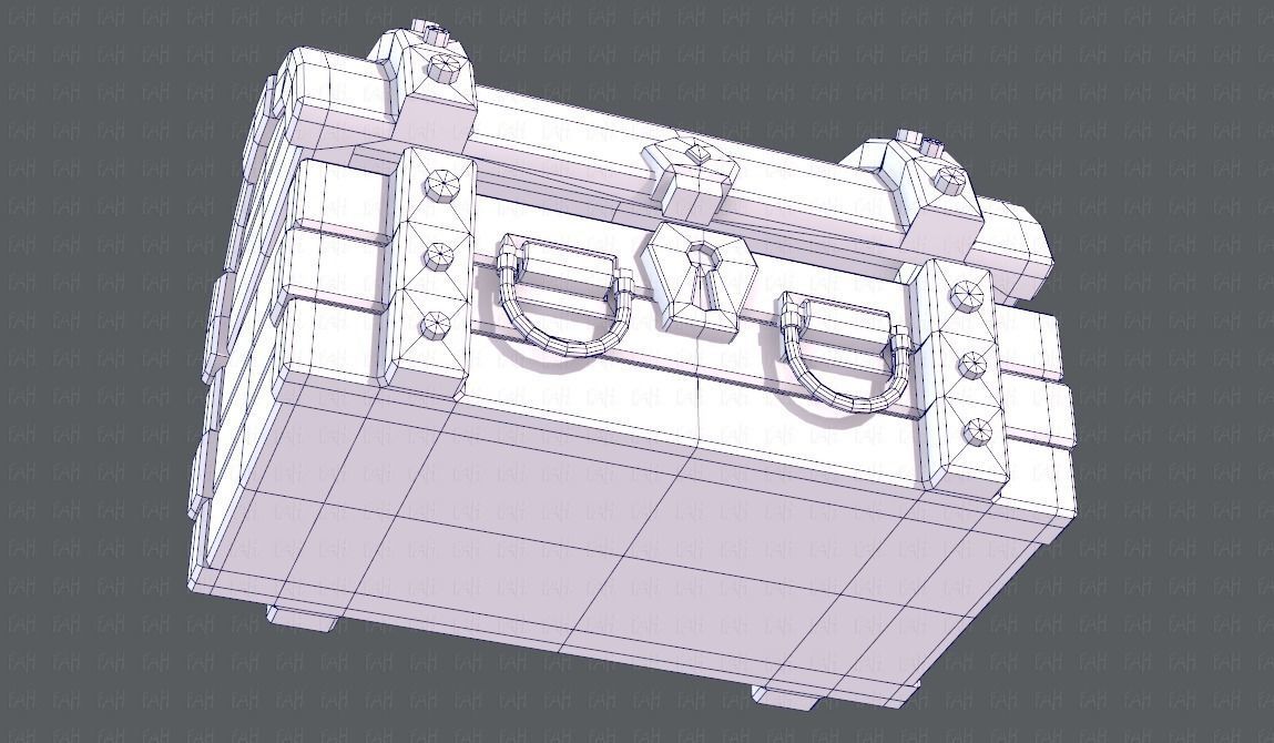 Chest V02 Low-poly 3D model_23