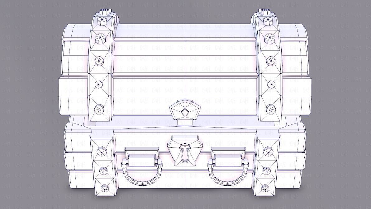 Chest V02 Low-poly 3D model_27