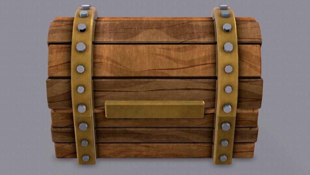 Chest V02 Low-poly 3D model_30