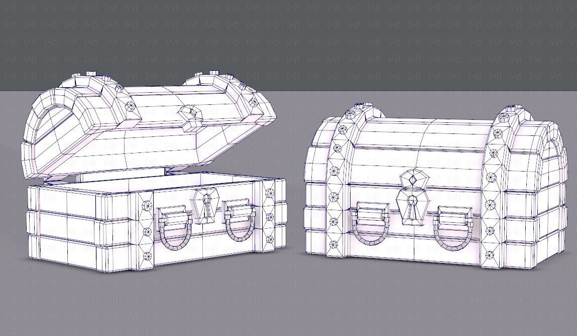 Chest V02 Low-poly 3D model_1