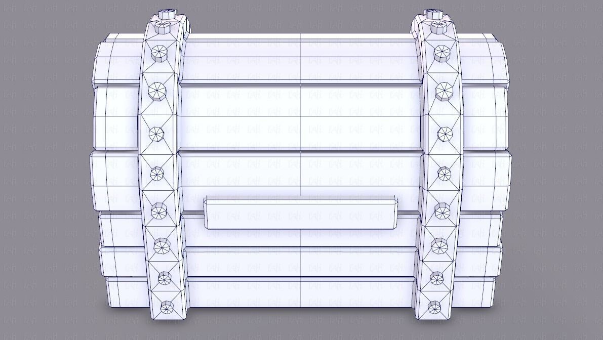 Chest V02 Low-poly 3D model_31