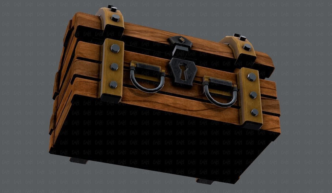 Chest V02 Low-poly 3D model_22