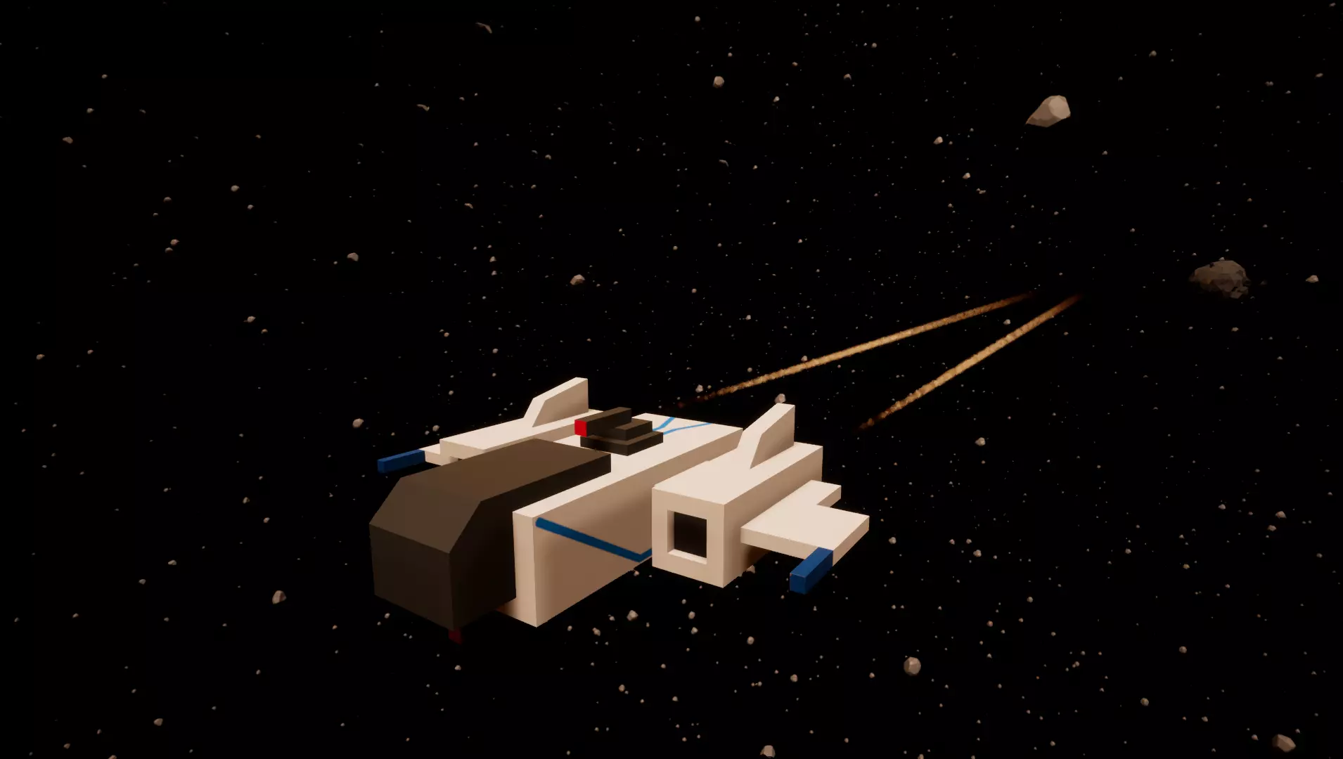 Low Poly Space Ship Free low-poly 3D model