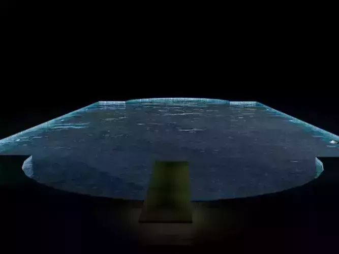 Pool with Half Circles Low Poly Low-poly 3D model