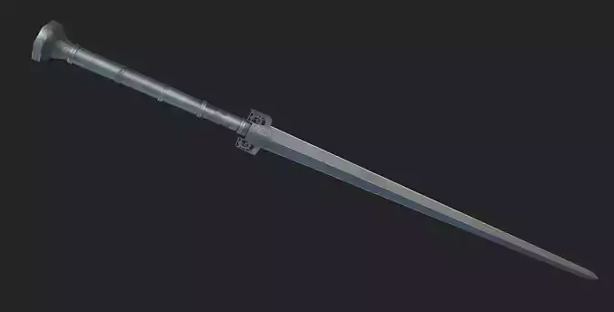 Jian Blade Low-poly 3D model