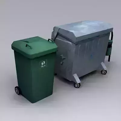 trash can Free low-poly 3D model