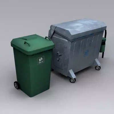 trash can Free low-poly 3D model