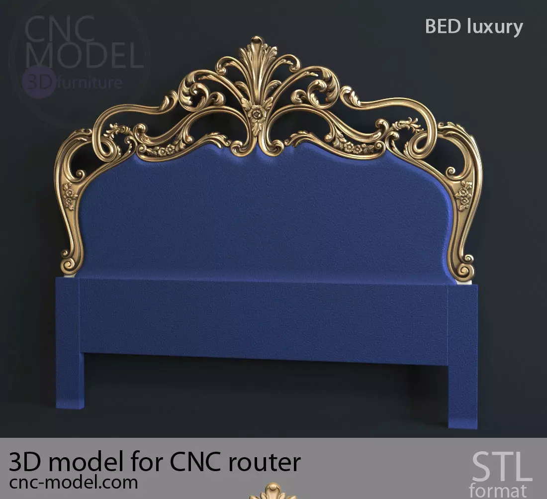 BED luxury for CNC router 3D model_0
