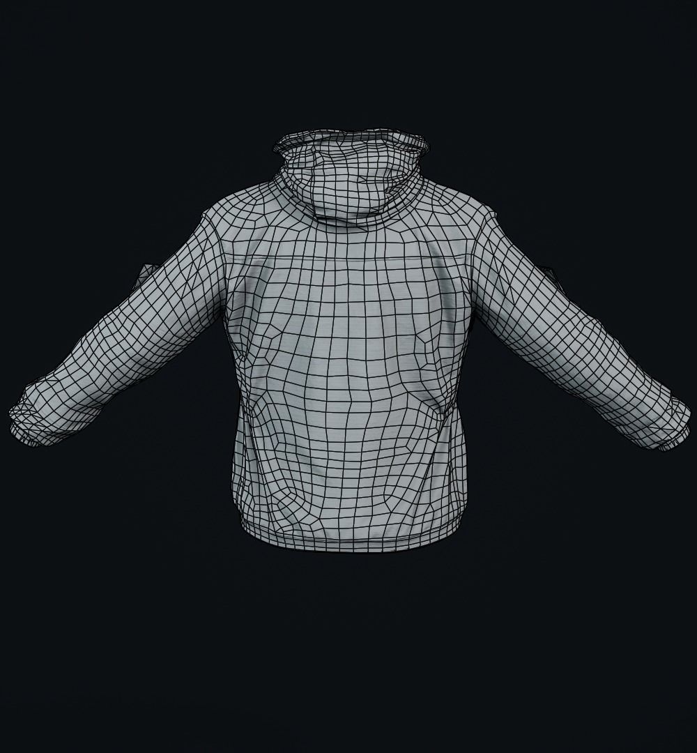 Jacket-workwear Low-poly 3D model_6