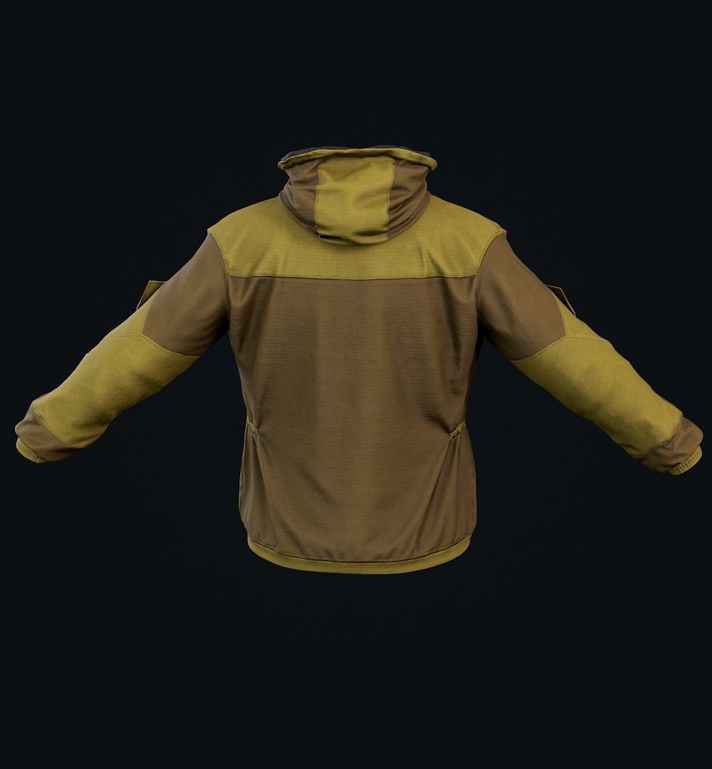 Jacket-workwear Low-poly 3D model_2