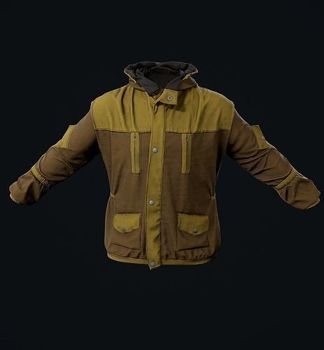Jacket-workwear Low-poly 3D model