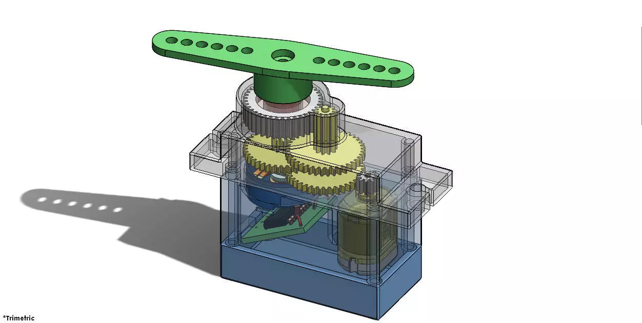 servo motor assembly 3D model_0