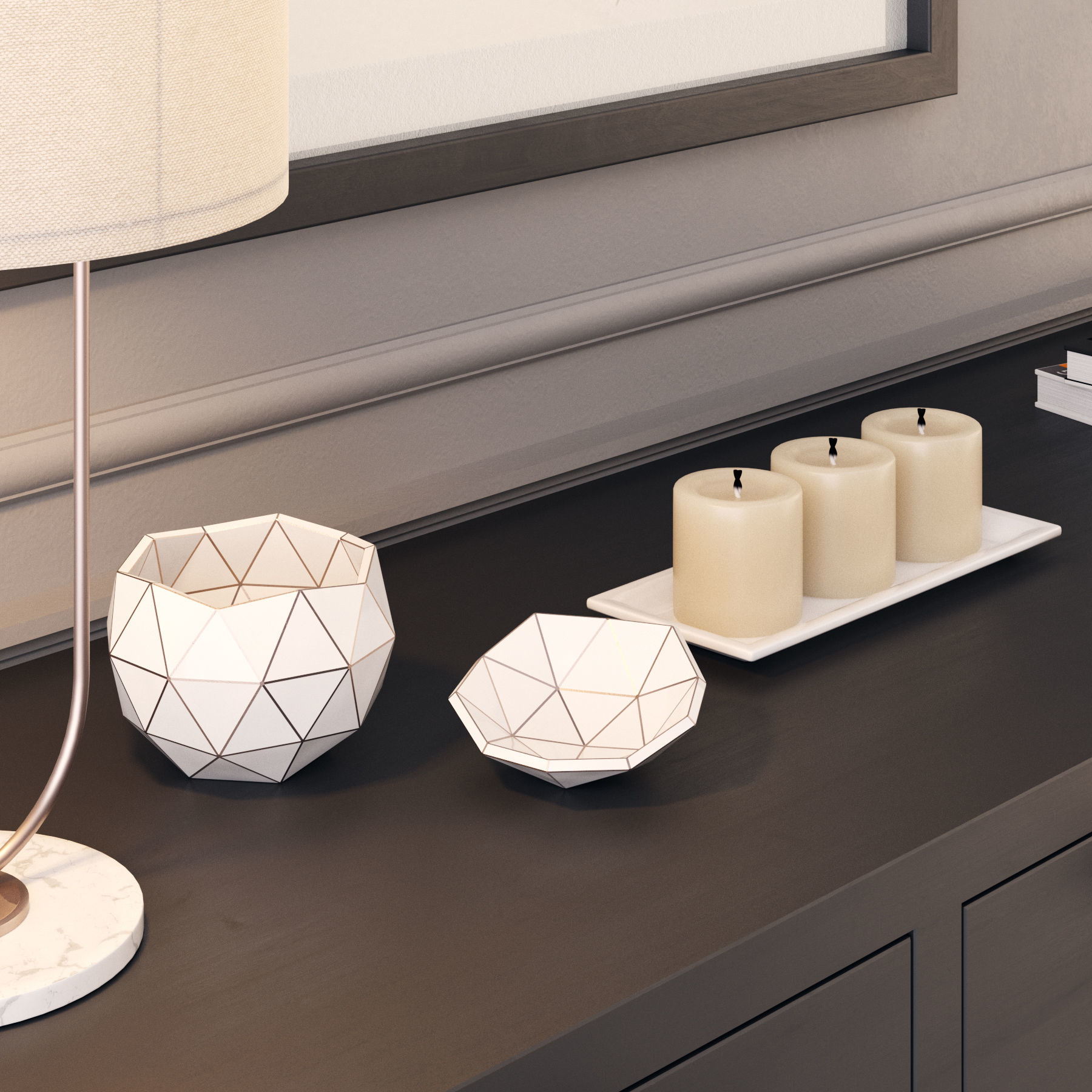 Console whith decor 3 3D model_6