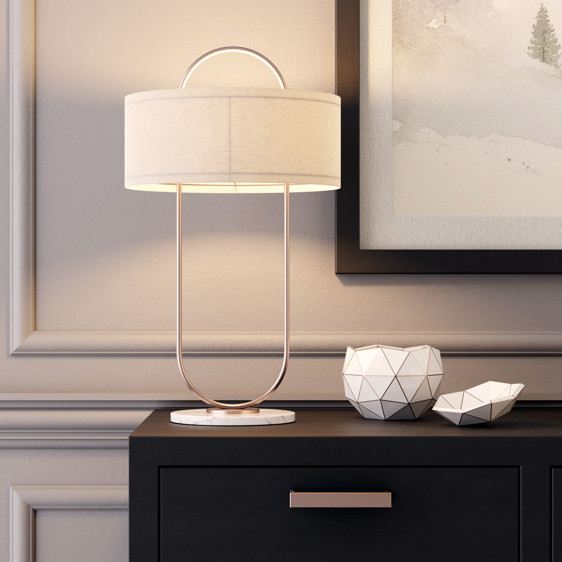 Console whith decor 3 3D model_4