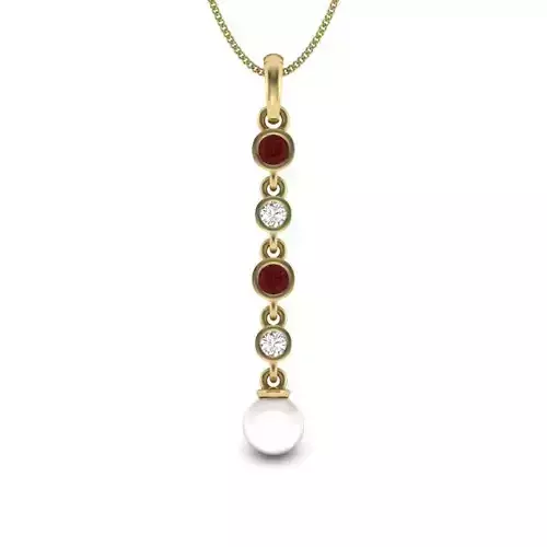 Women pearl pendant 3dm detail 3D print model