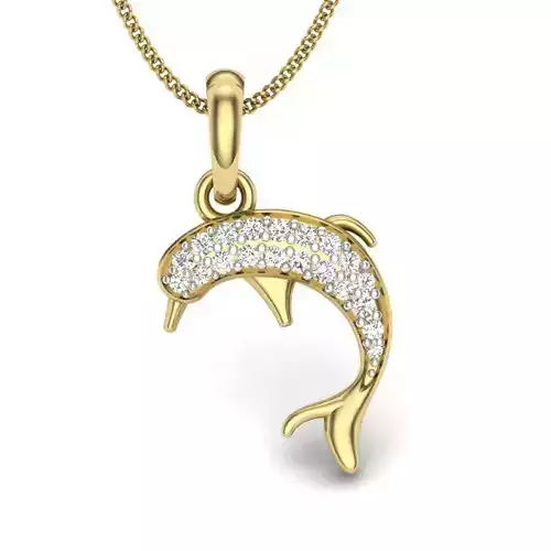 Dolphin pendant 3dm detail 3D print model 3D print model