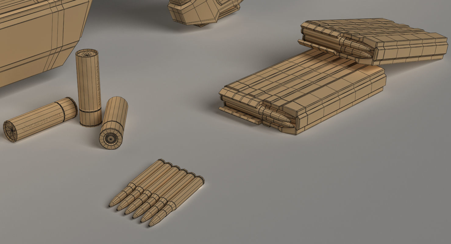 Futuristic Assault Rifle XCAR S14 3D model_16
