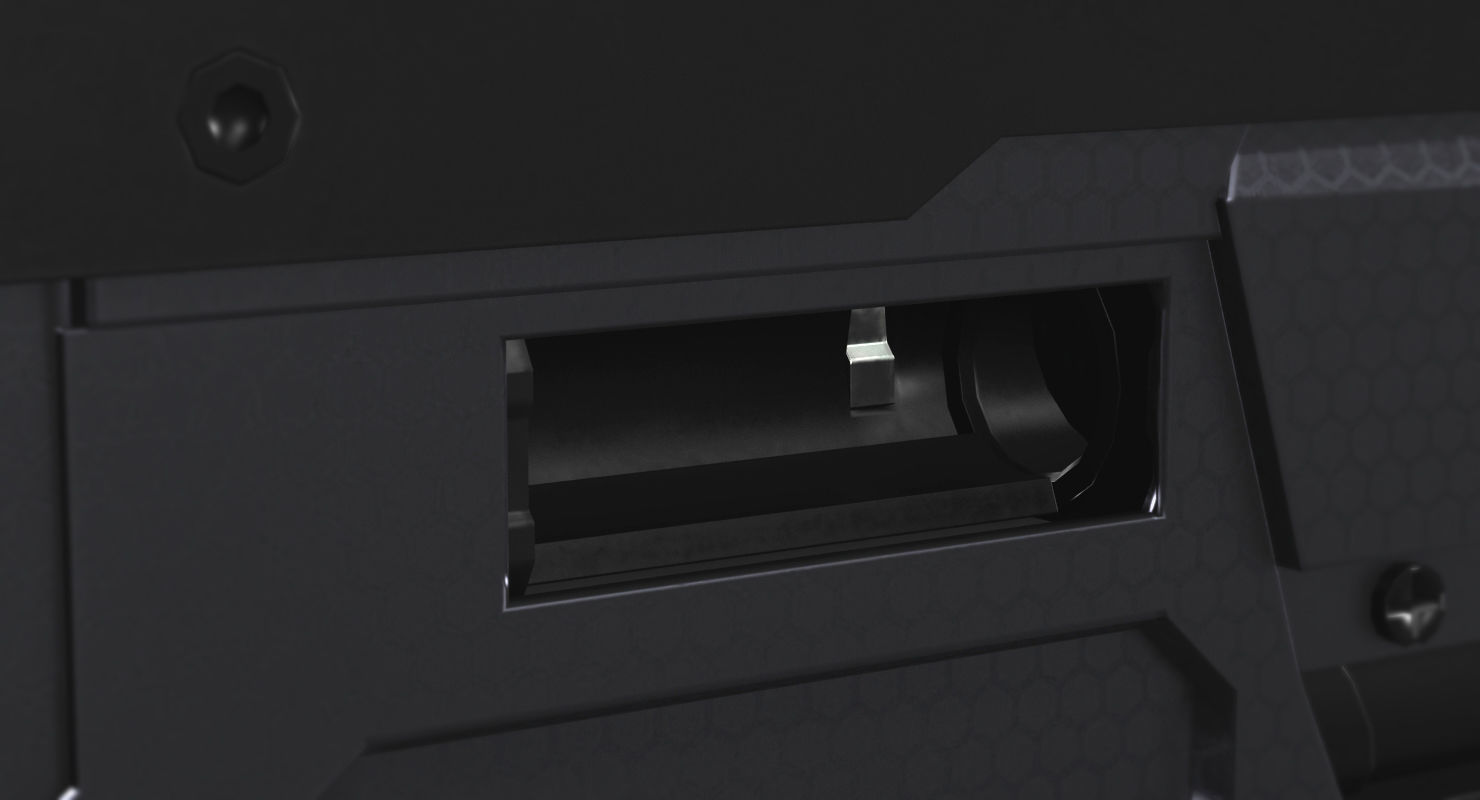 Futuristic Assault Rifle XCAR S14 3D model_11