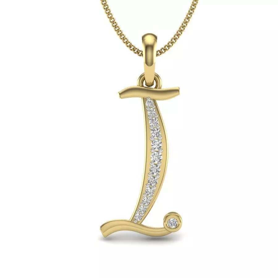 Alphabet-I pendant 3dm detail 3D print model 3D print model_0