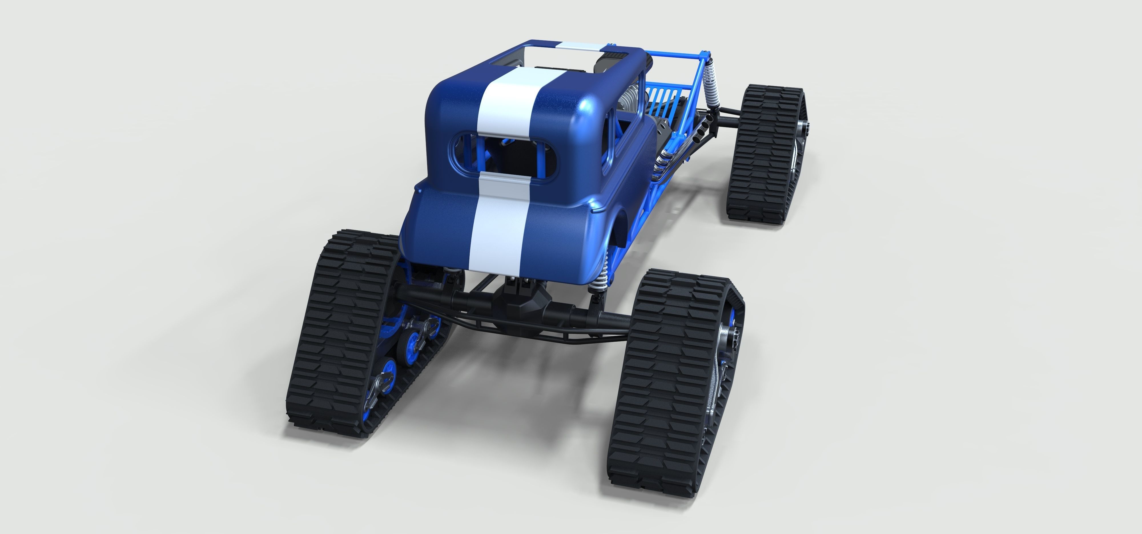 Hot Rod on tracks 3D model_11
