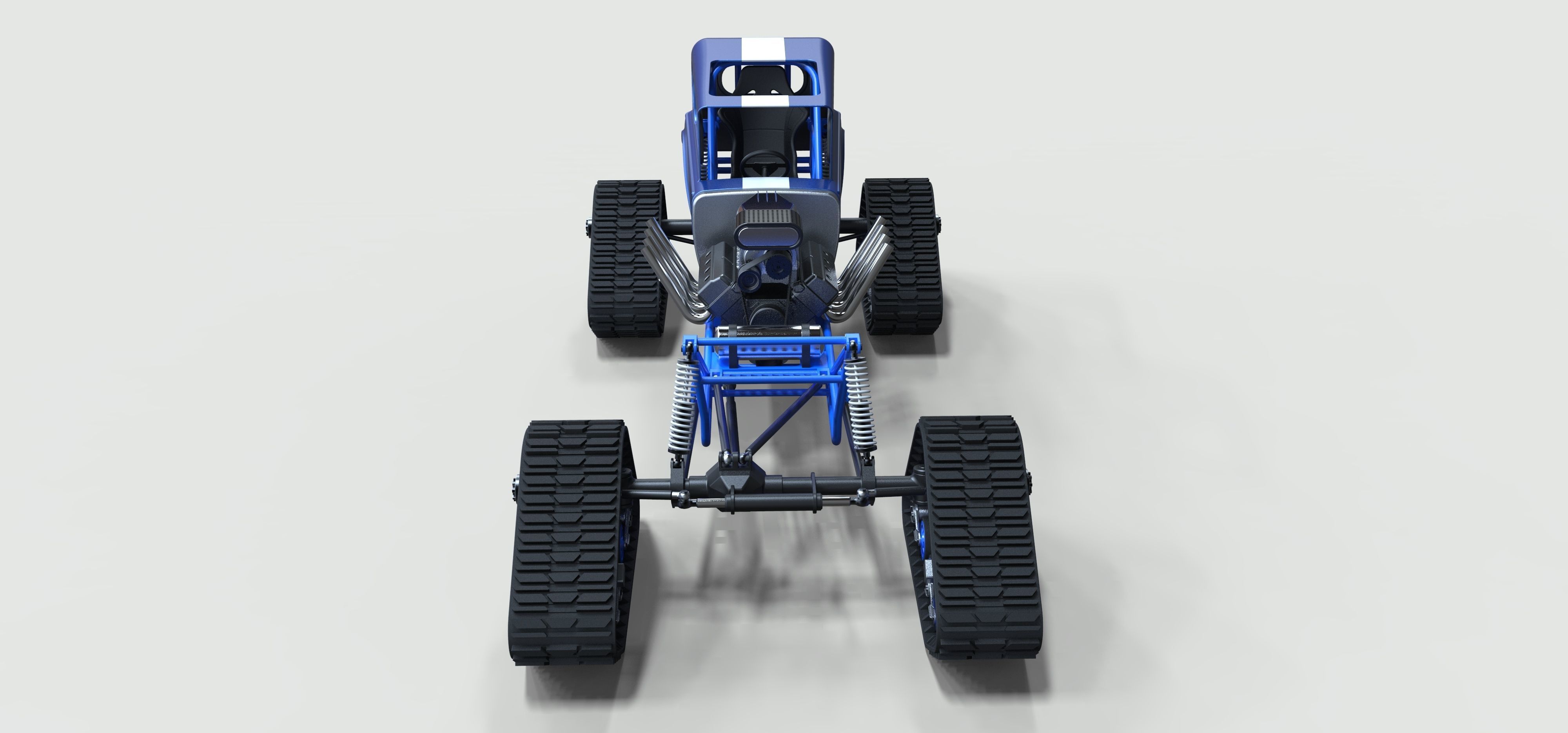 Hot Rod on tracks 3D model_4