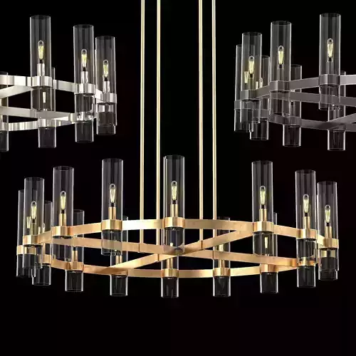 RAVELLE ROUND CHANDELIER 48 3D model