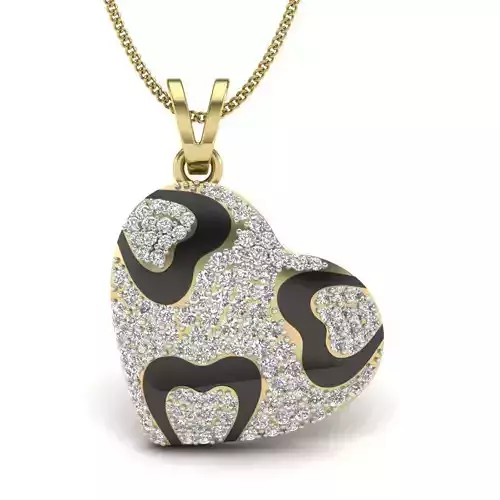 Women heart pendant 3dm detail 3D print model 3D print model