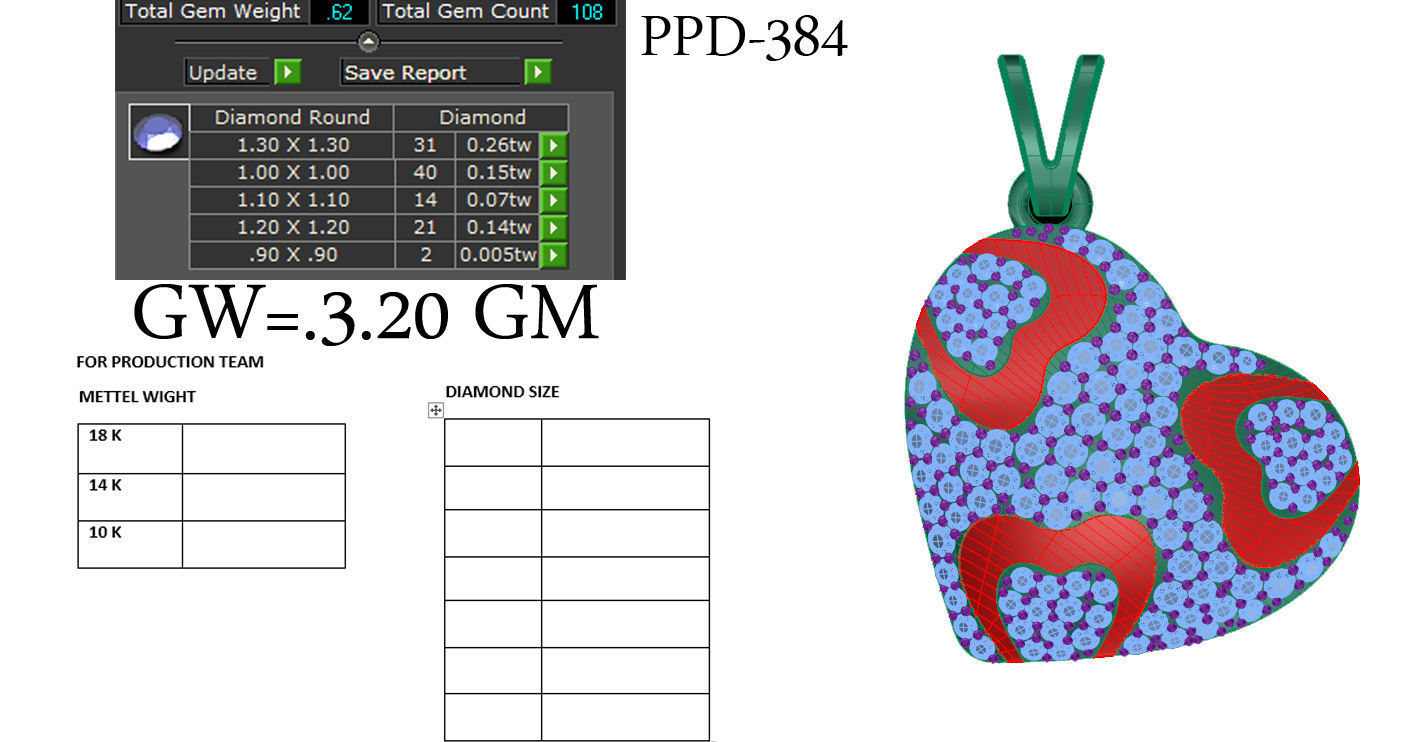 Women heart pendant 3dm detail 3D print model 3D print model_1