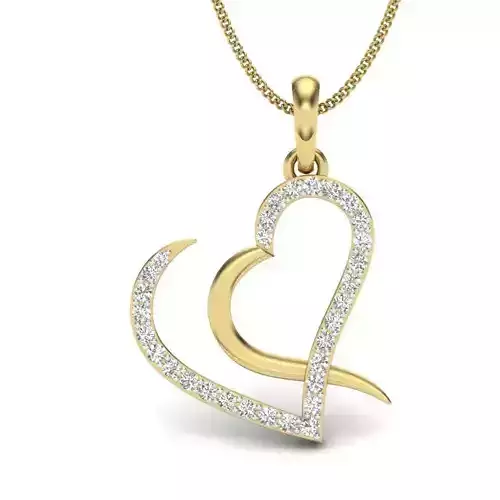 Women heart pendant 3dm detail 3D print model 3D print model