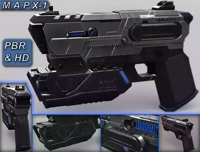 Sci Fi Plasma Pistol concept