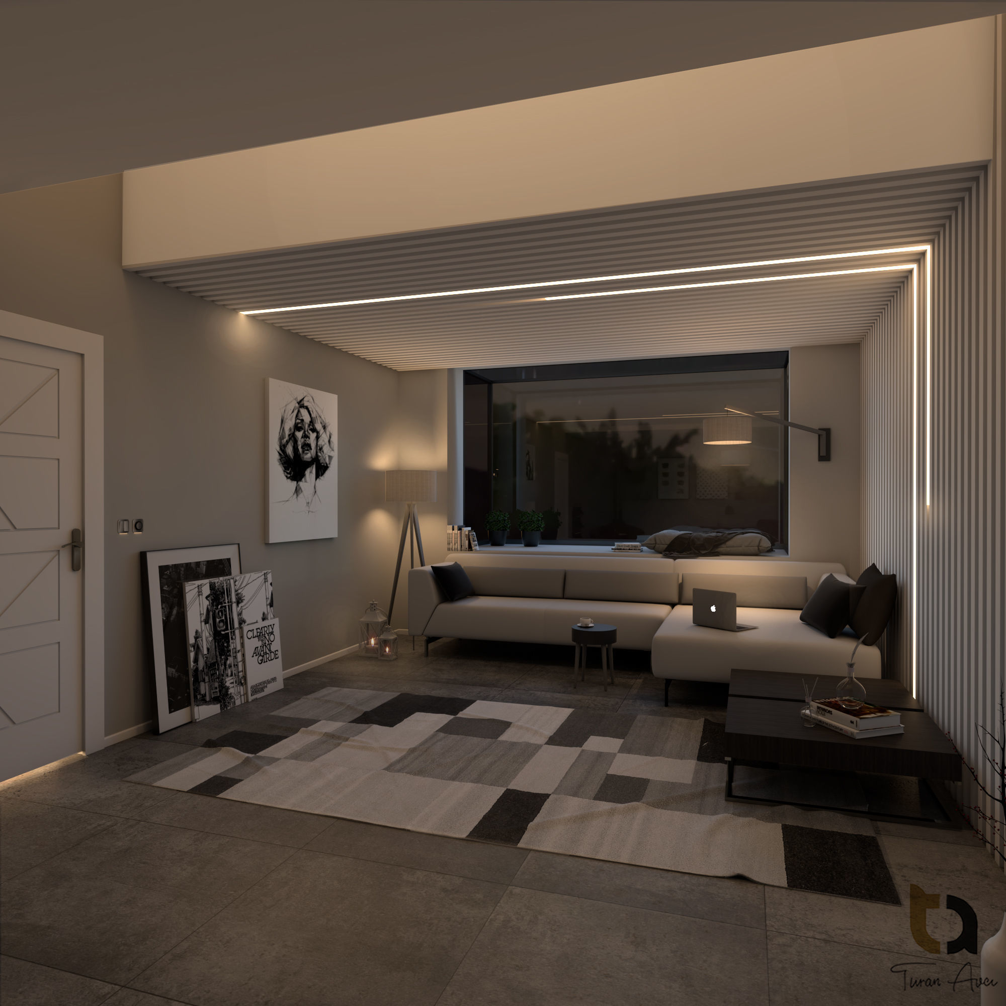 Living Room 3D model_3