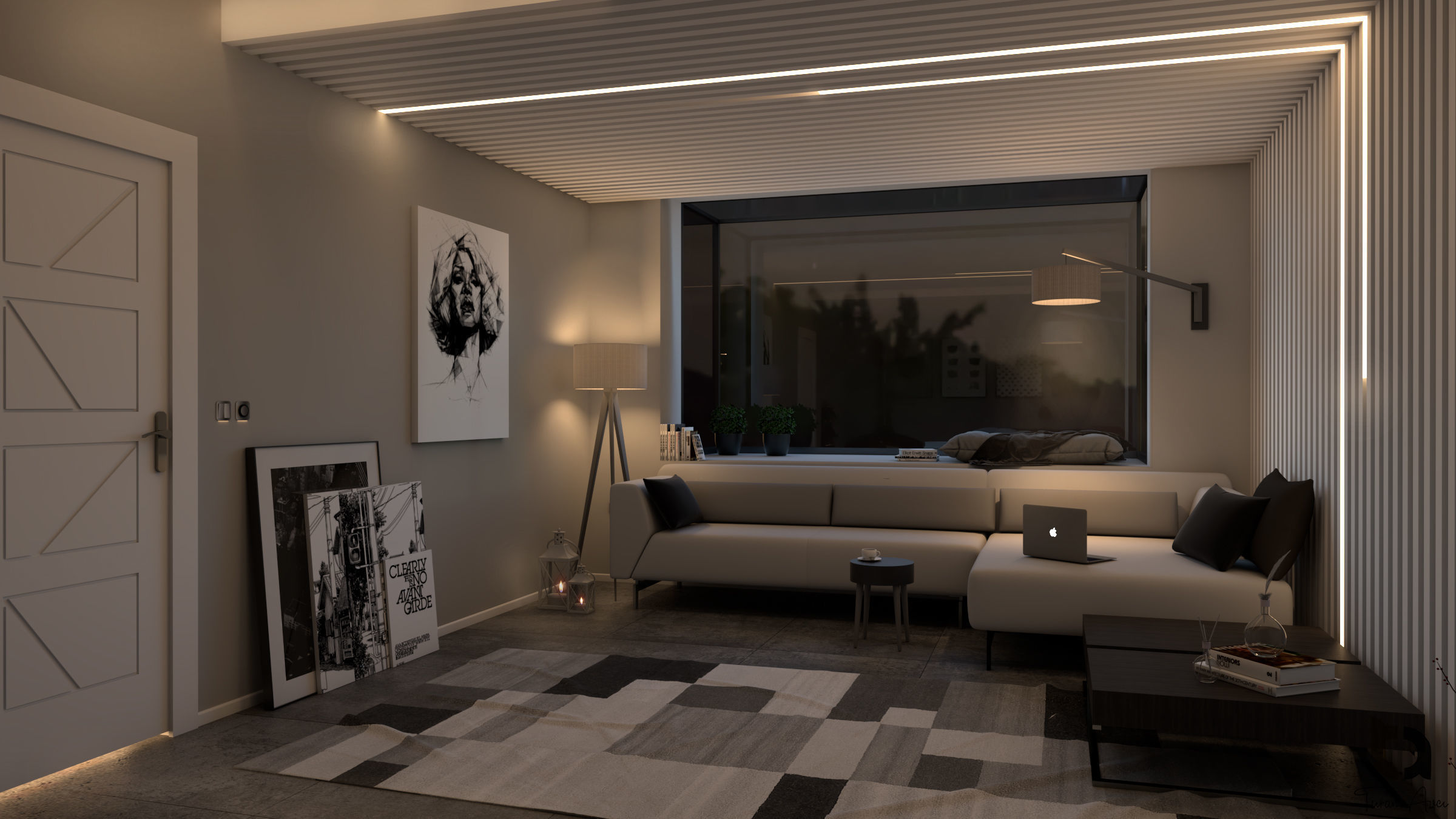 Living Room 3D model_1
