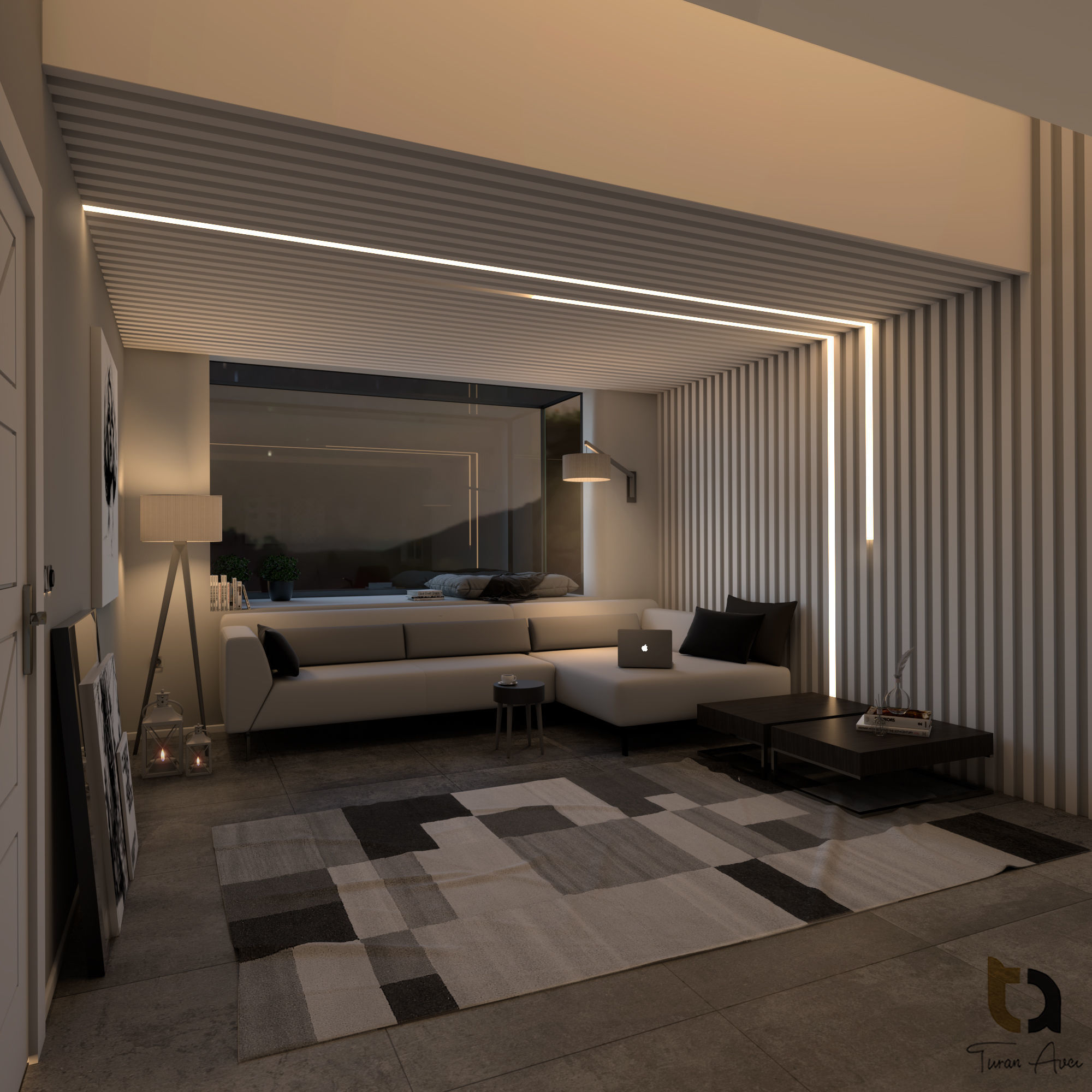 Living Room 3D model_2