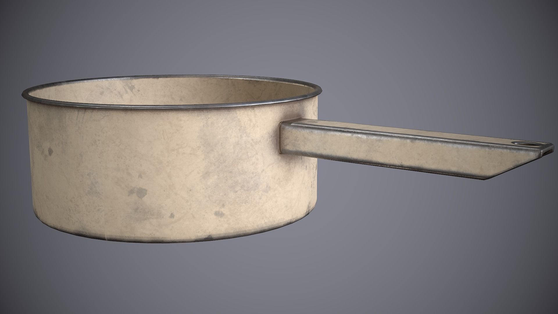 Dipper metal bucket Low-poly 3D model_7