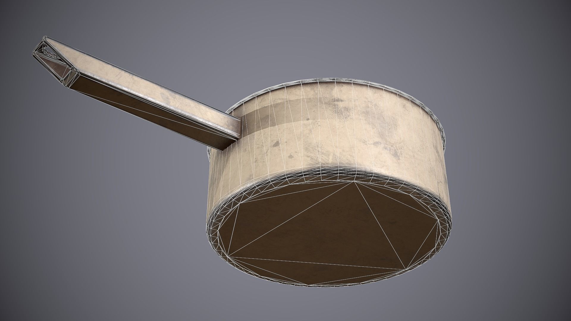 Dipper metal bucket Low-poly 3D model_12