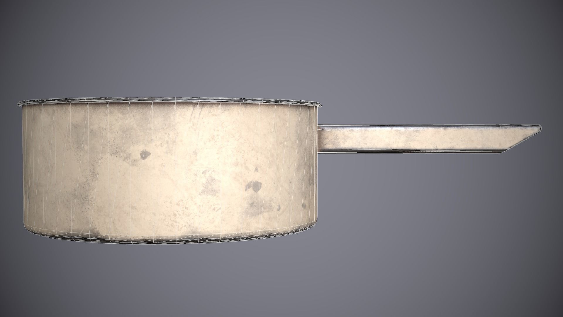 Dipper metal bucket Low-poly 3D model_4