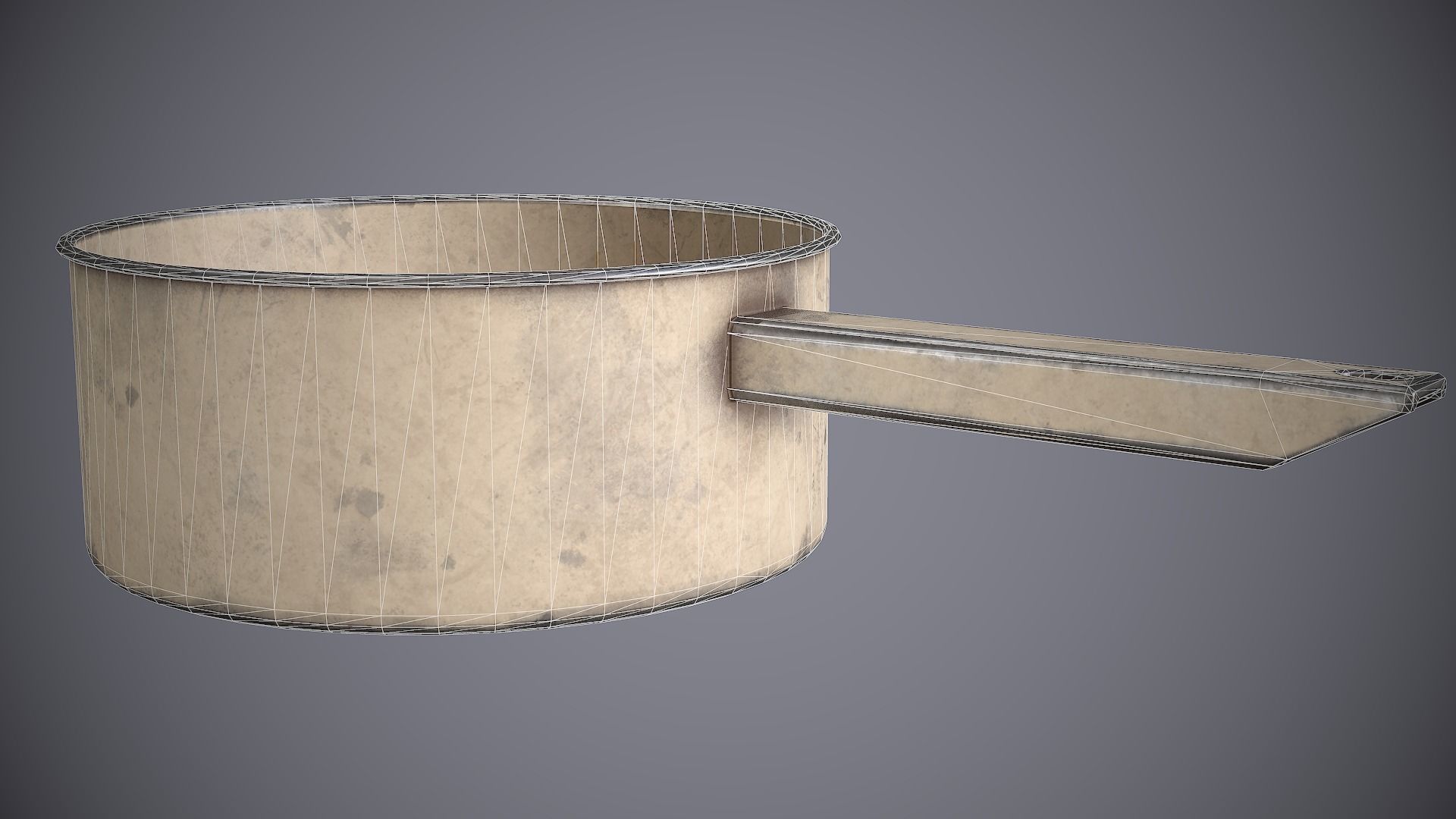 Dipper metal bucket Low-poly 3D model_8